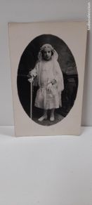 Fotografia antiga: ANTIGUA TARJETA POSTAL . NIÑA DE COMUNION POSANDO